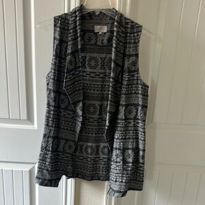 1. State Black and Gray Geometric Cardigan